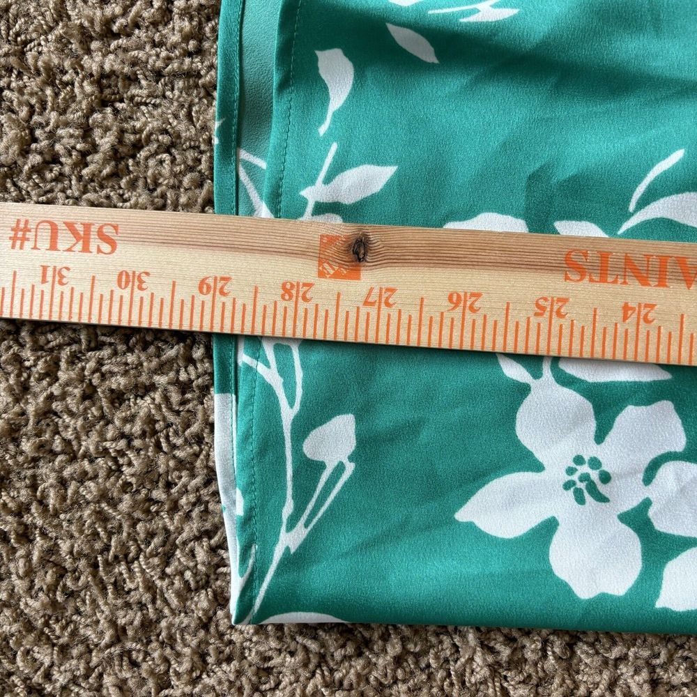J. Crew SET Satin Back Crepe Midi Skirt‎ & Tank Green Floral Print 6/S - Picture 10 of 14